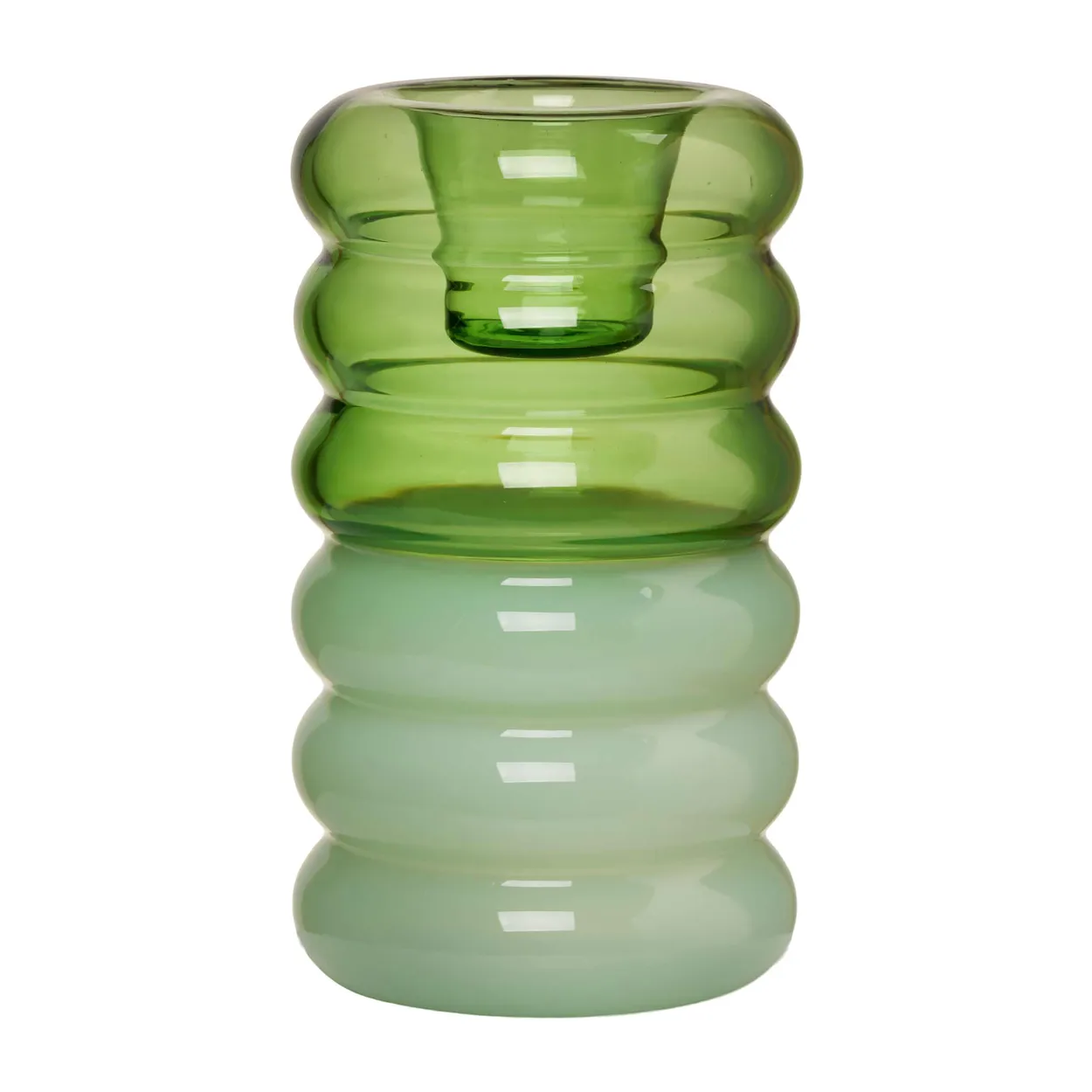 Design Letters Hoop lysestake Ø 3,5 x 9 cm Green-milky green