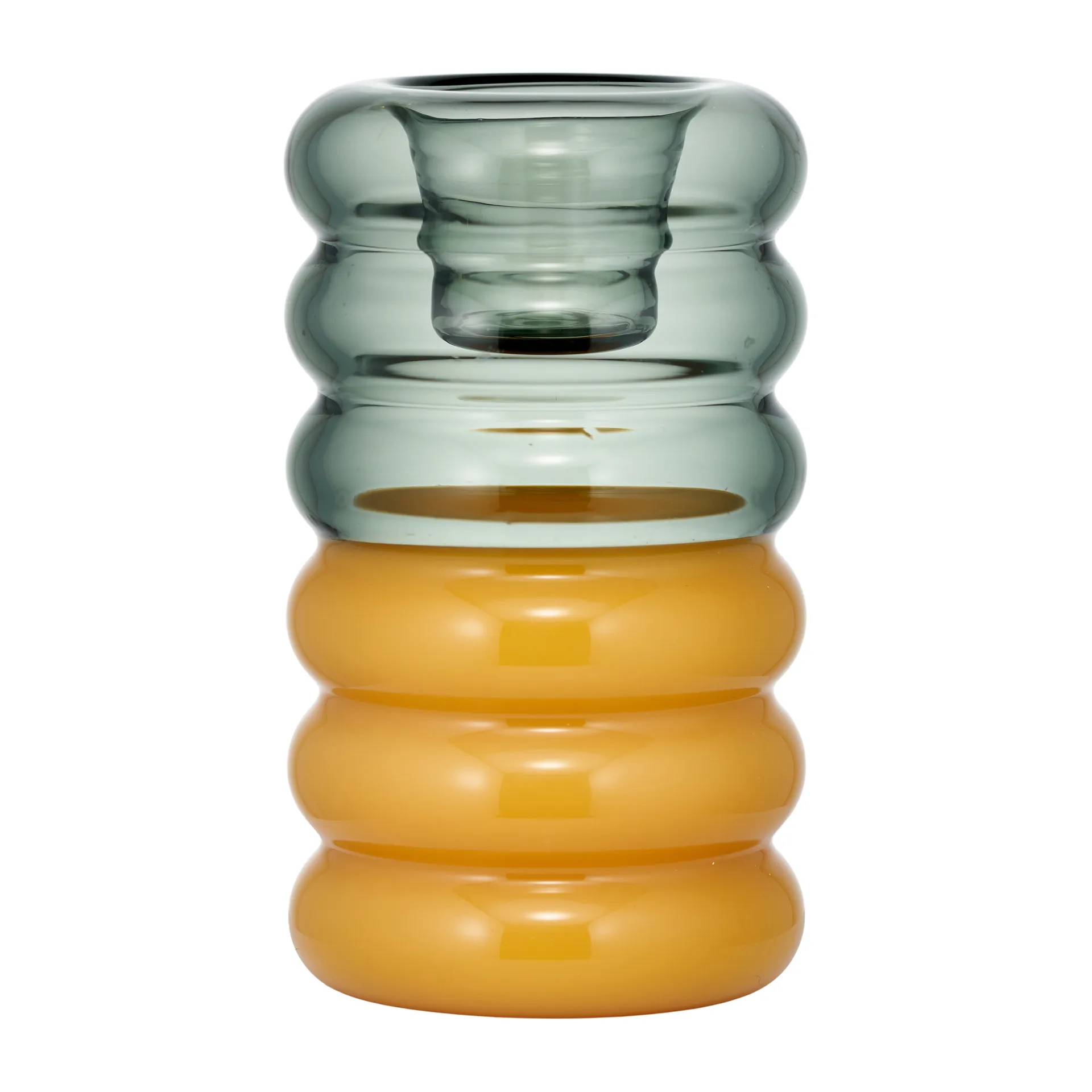 Hoop lysestake Ø 3,5 x 9 cm, Smoke-milky yellow Design Letters