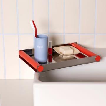 Ray tray disco brett 20,5x30 cm - Red coral,-rustfritt stål - Design Letters