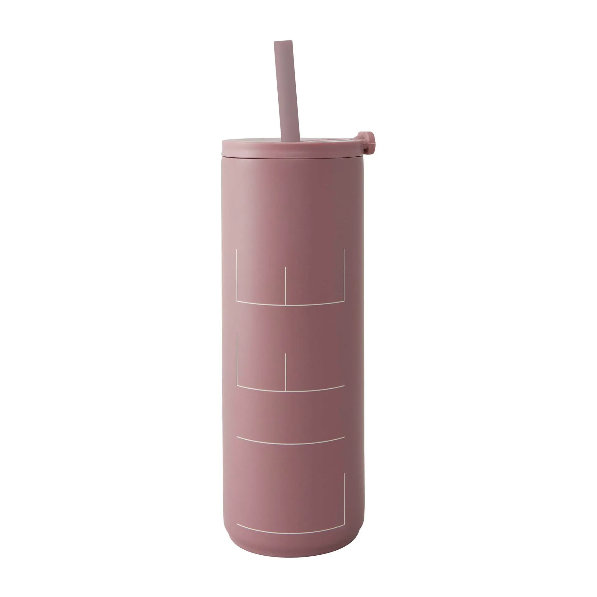 Travel Life termosflaske med sugerør 50 cl, Ash rose Design Letters
