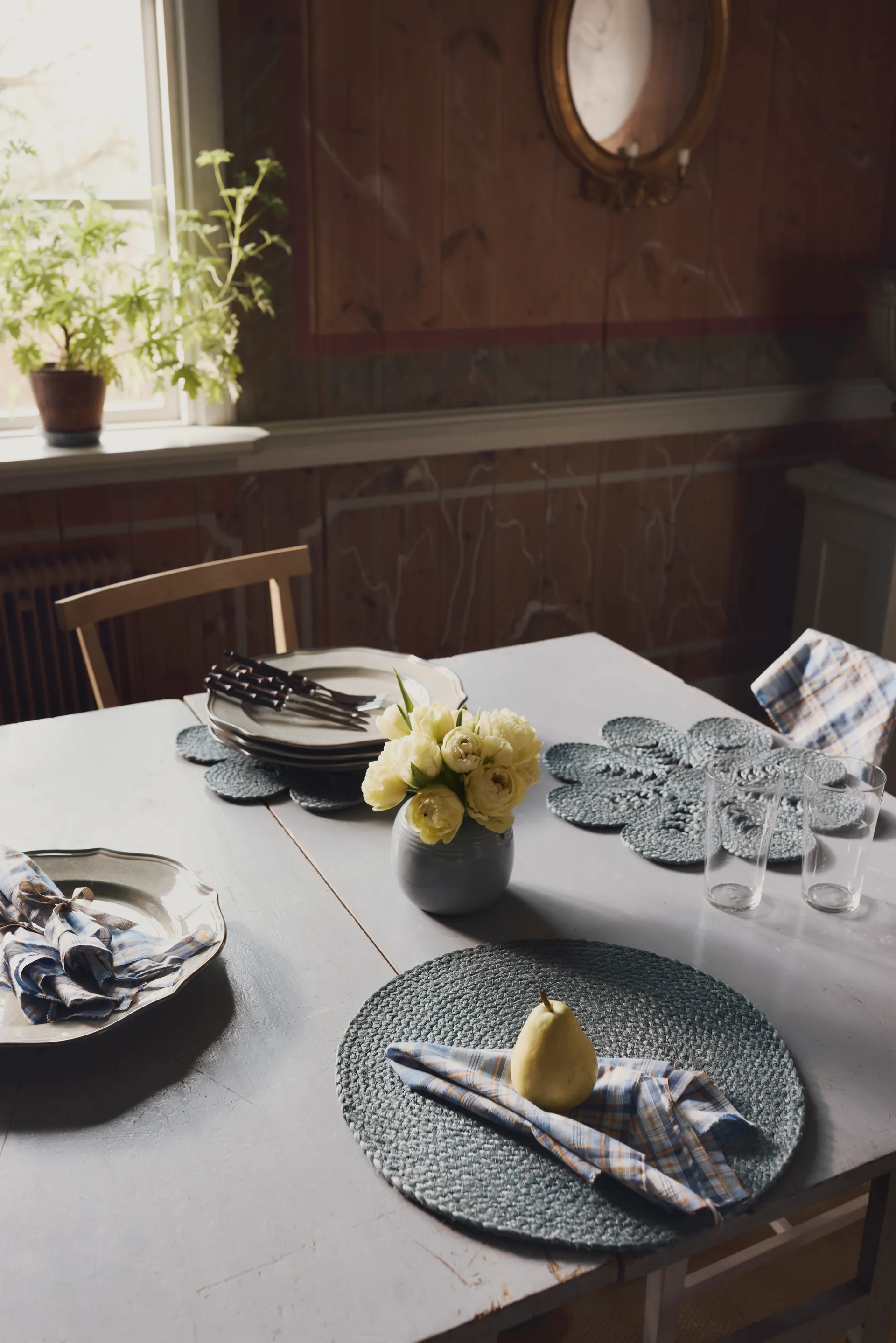 Elin bordbrikke Ø38 cm, Horizon blue Dixie