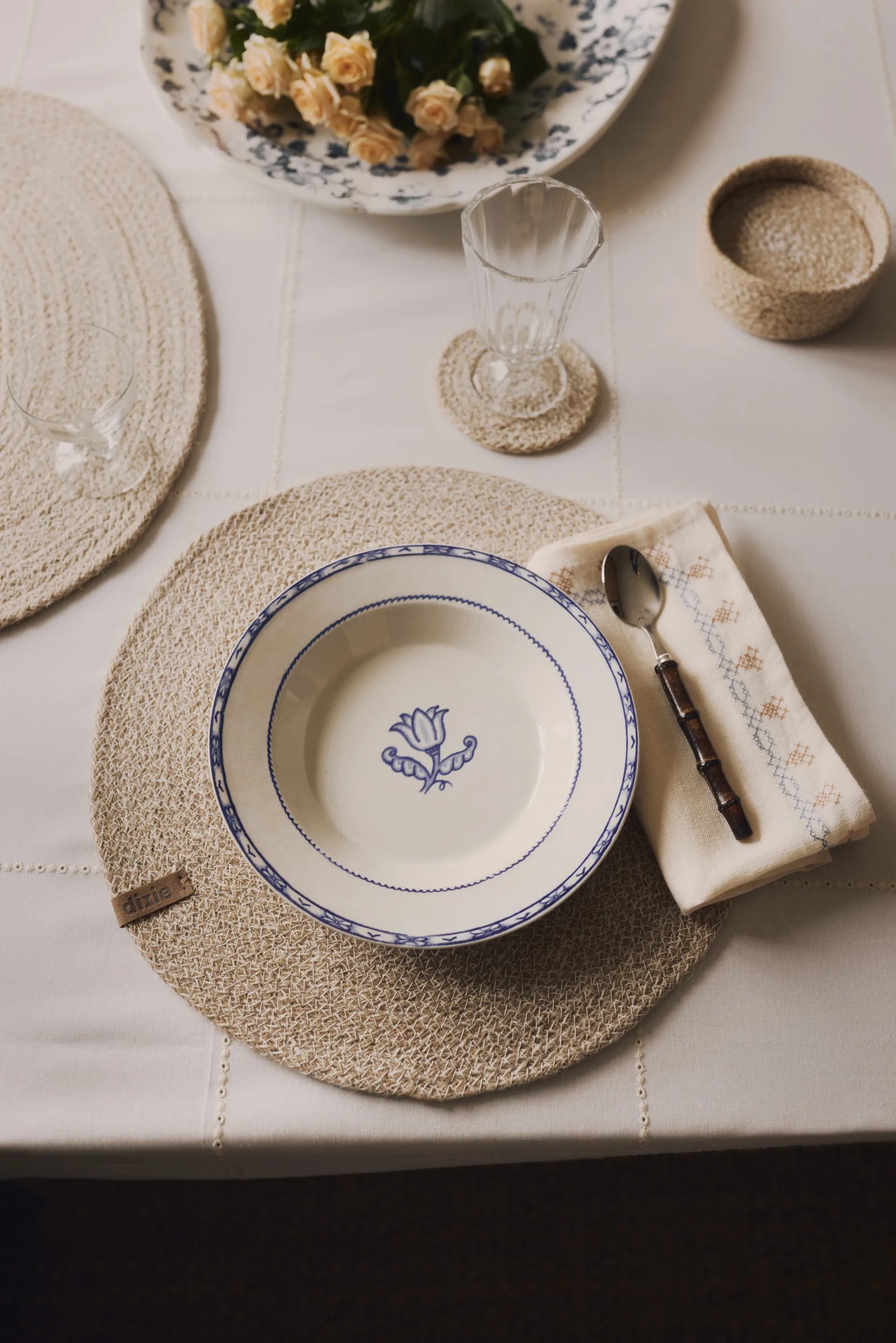 Ella glassunderlag Ø 10,5 cm 6-pakning, Beige Dixie