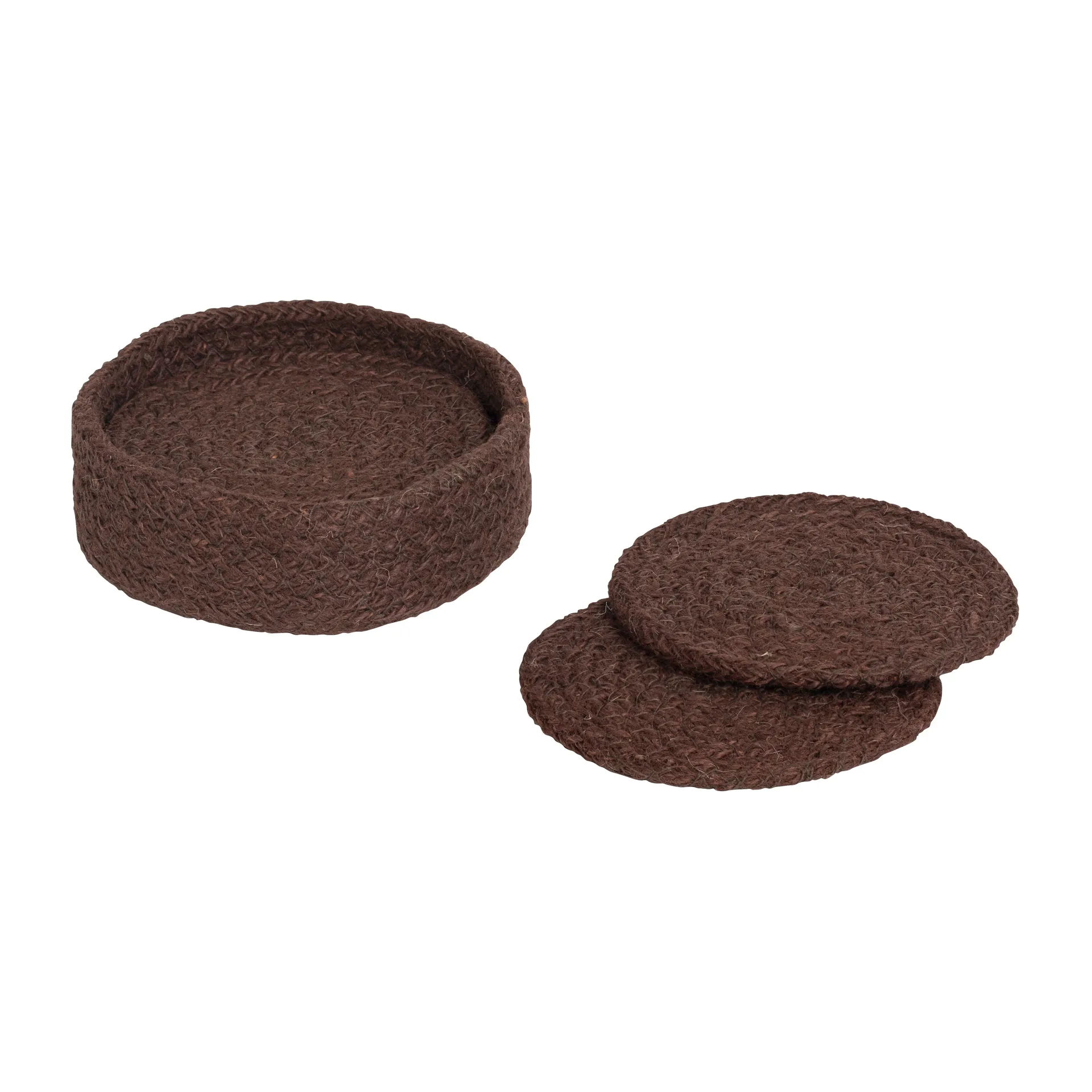 Ella glassunderlag Ø 10,5 cm 6-pakning, Pure brown Dixie