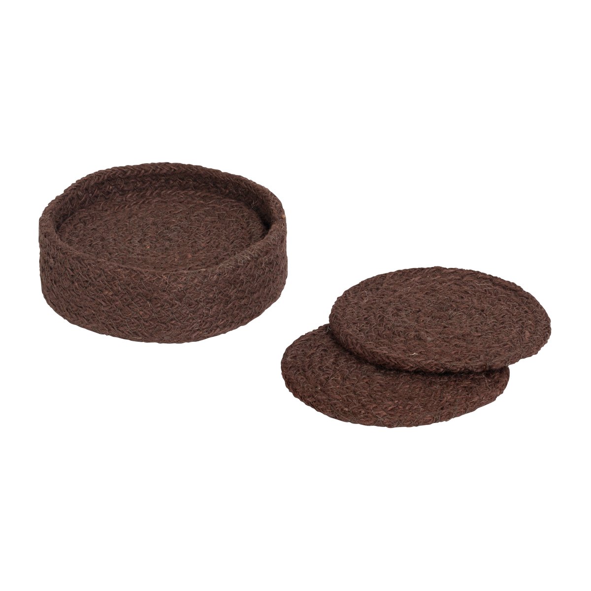 Dixie Ella glassunderlag Ø 10,5 cm 6-pakning Pure brown