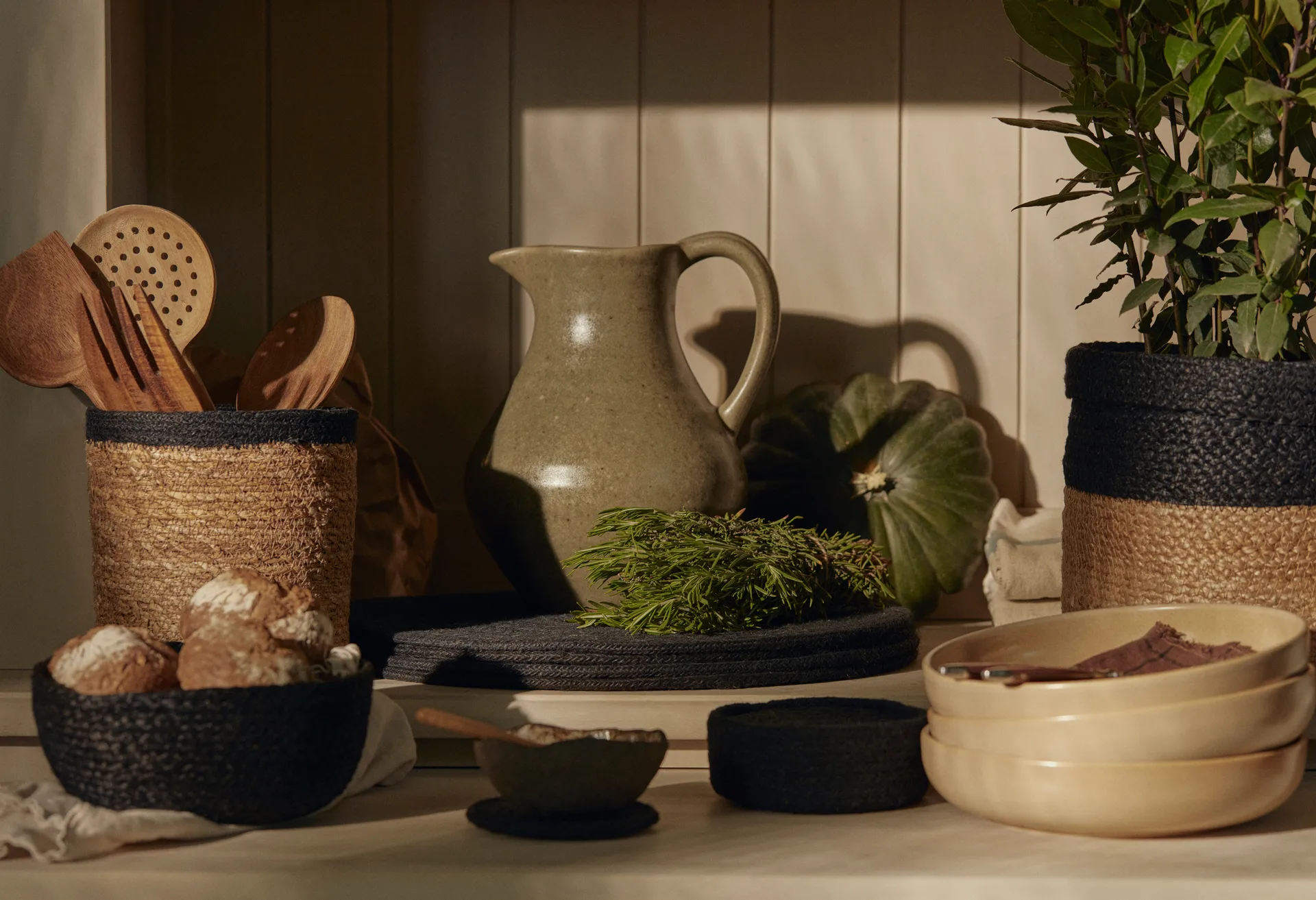 Emil kurv sjøgress sylinder stor 3 stk, Svart Dixie