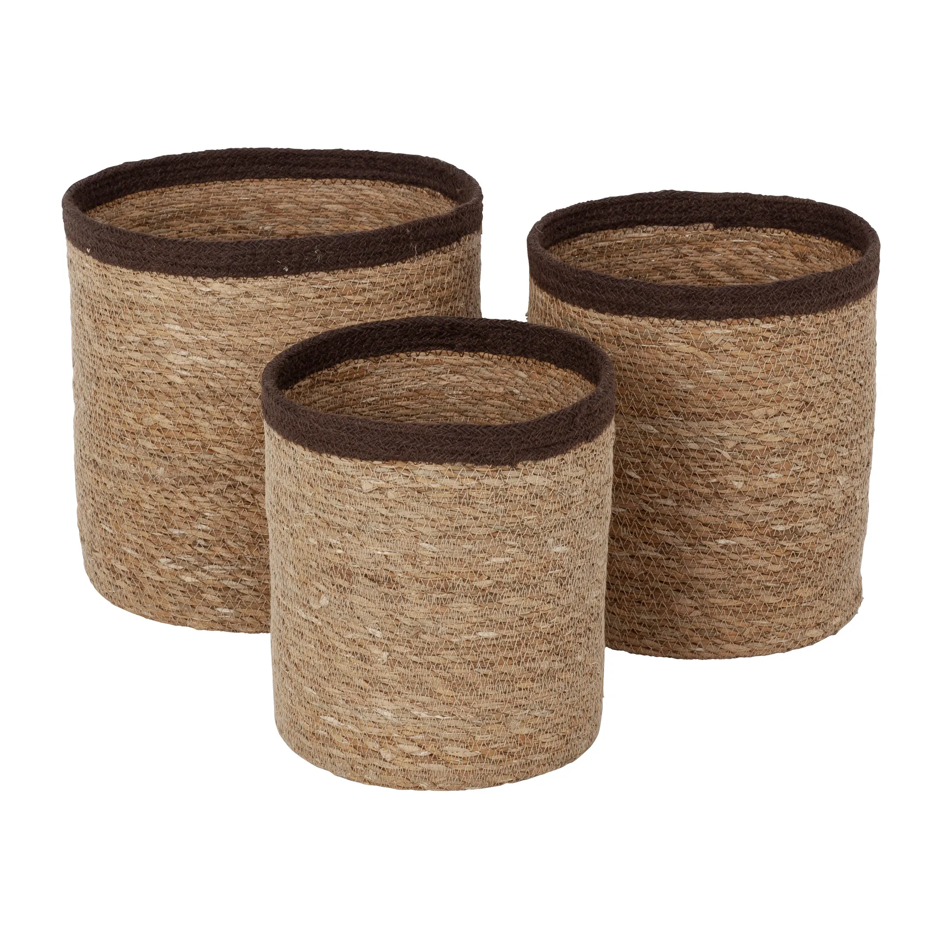 Emil oppbevaringskurv 3-pakning large, Natur-brun Dixie