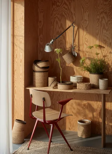 Emil Storage kurv 3-stk small - Natur-brun - Dixie