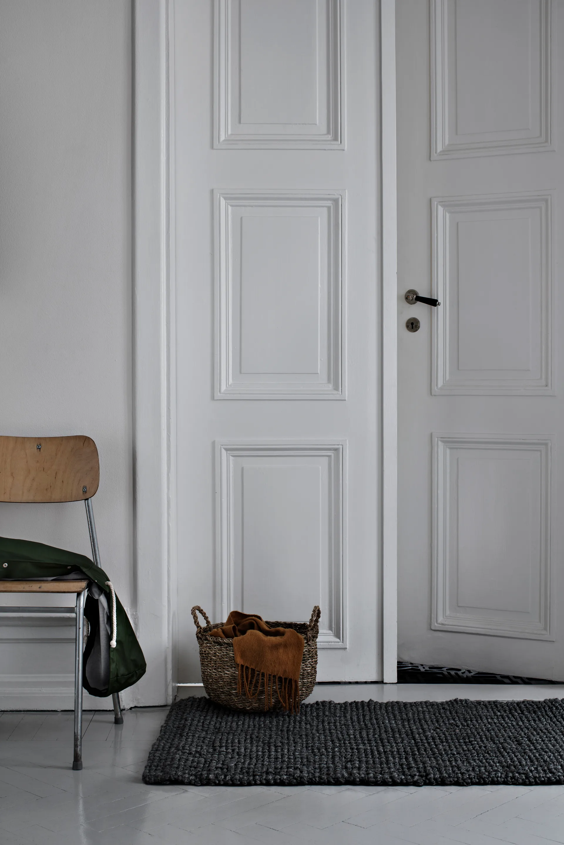 Jutegulvteppe blygrå, 70x120 cm Dixie