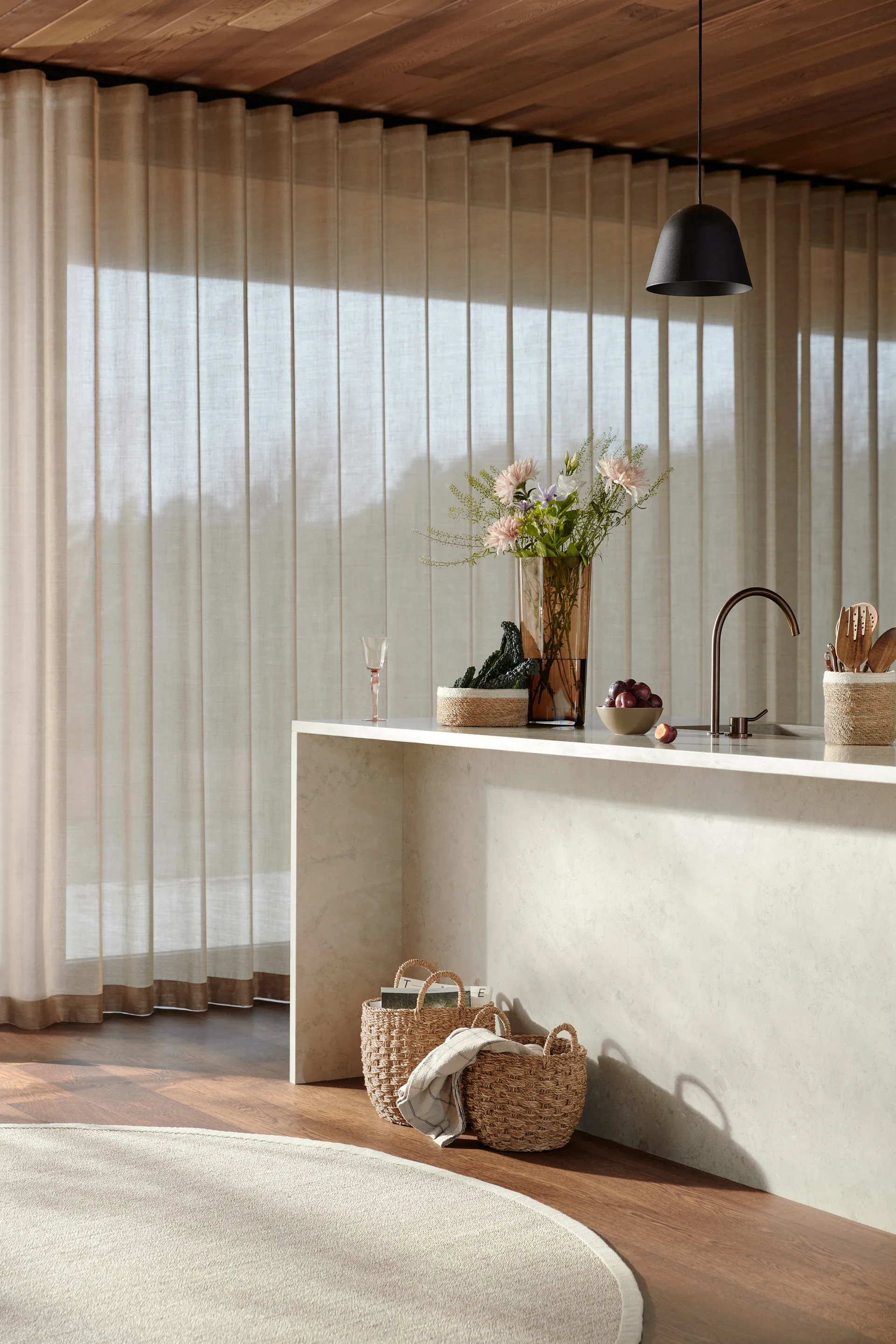 Sisal teppe rund marble, Ø 250 cm Dixie