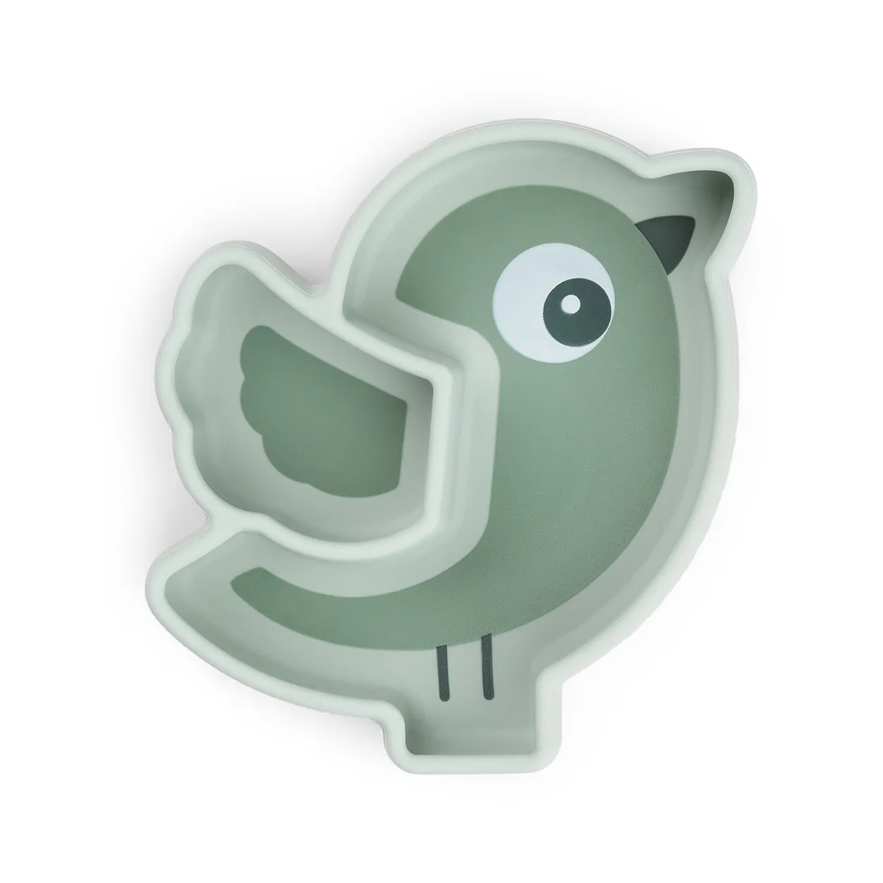 Done by deer Birdee Stick&Stay barnetallerken Ø12 cm Green