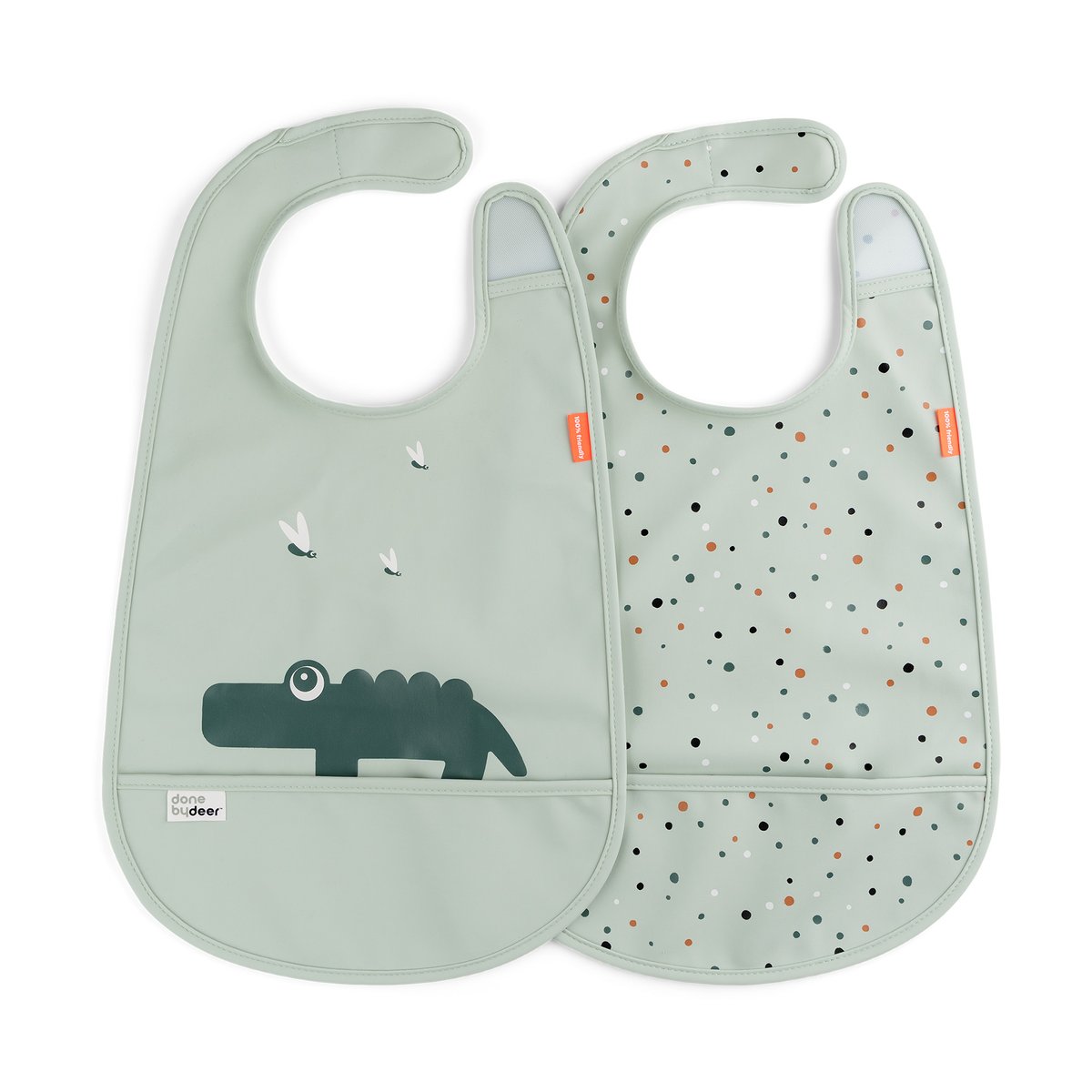 Done by deer Croco smekke med borrelås 2-pk Green