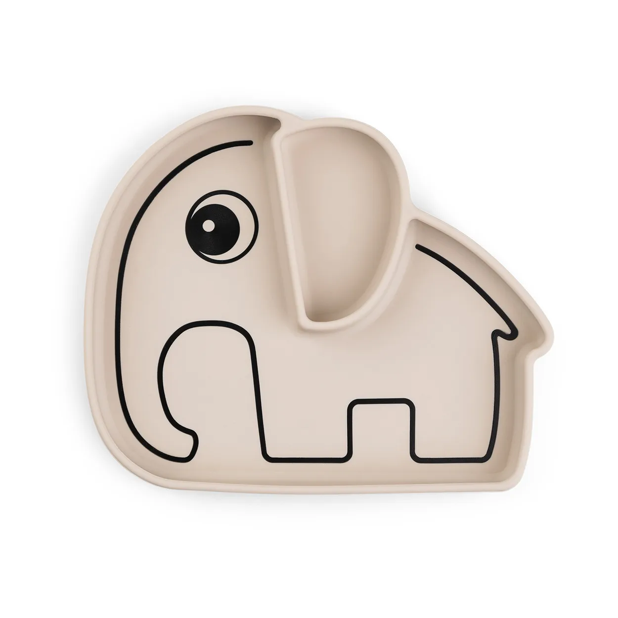 Done by deer Elphee Stick&Stay barnetallerken 17x20 cm Sand