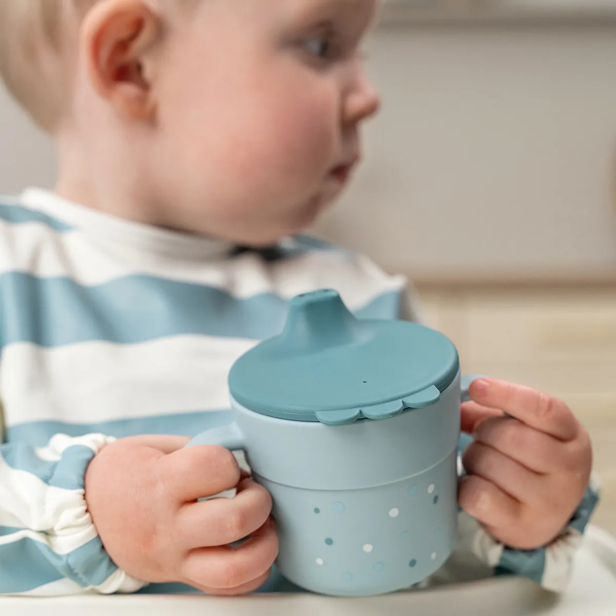 Happy Dots foodie tutekopp 21,5 cl, Blue Done by deer