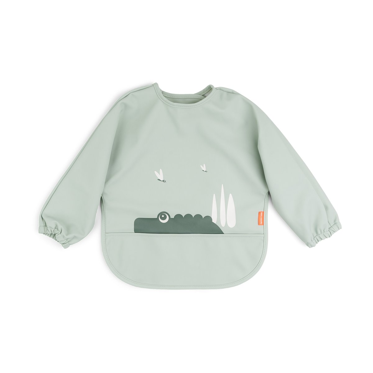Done By Deer  Langermet Smekke med Lomme Croco, Green -  Tåteflasker & Tilbehør  - 100% Polyester