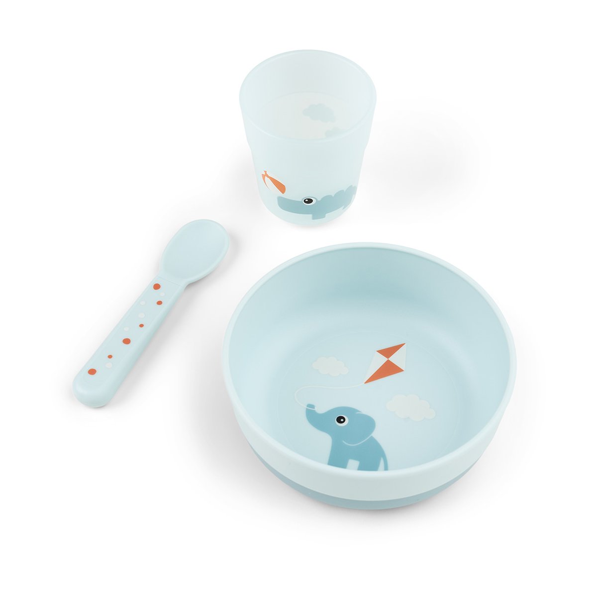 Done by deer Playground foodie first meal servisesett 3 deler Blue