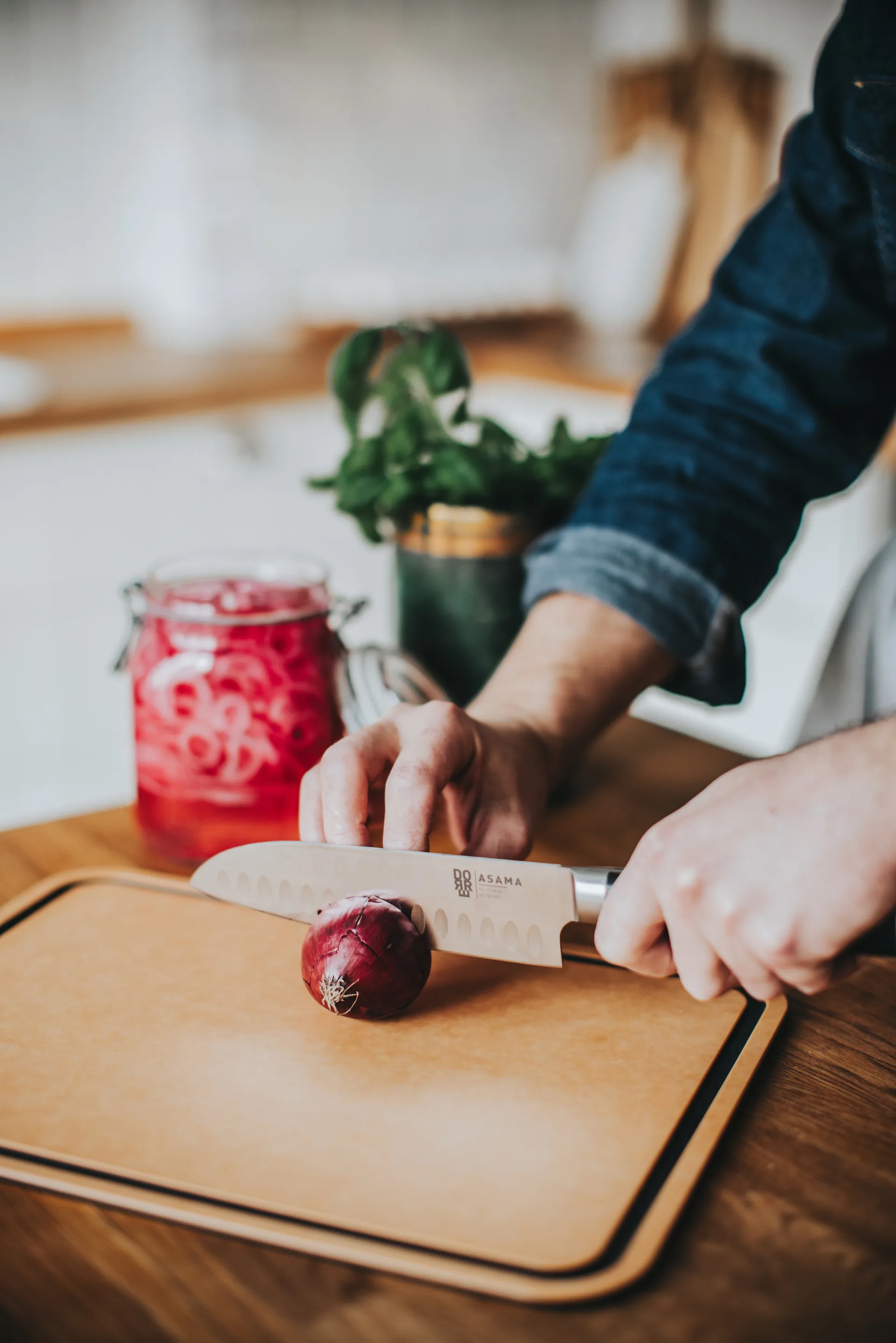 Asama santoku kokkekniv 18 cm, Rustfritt stål Dorre