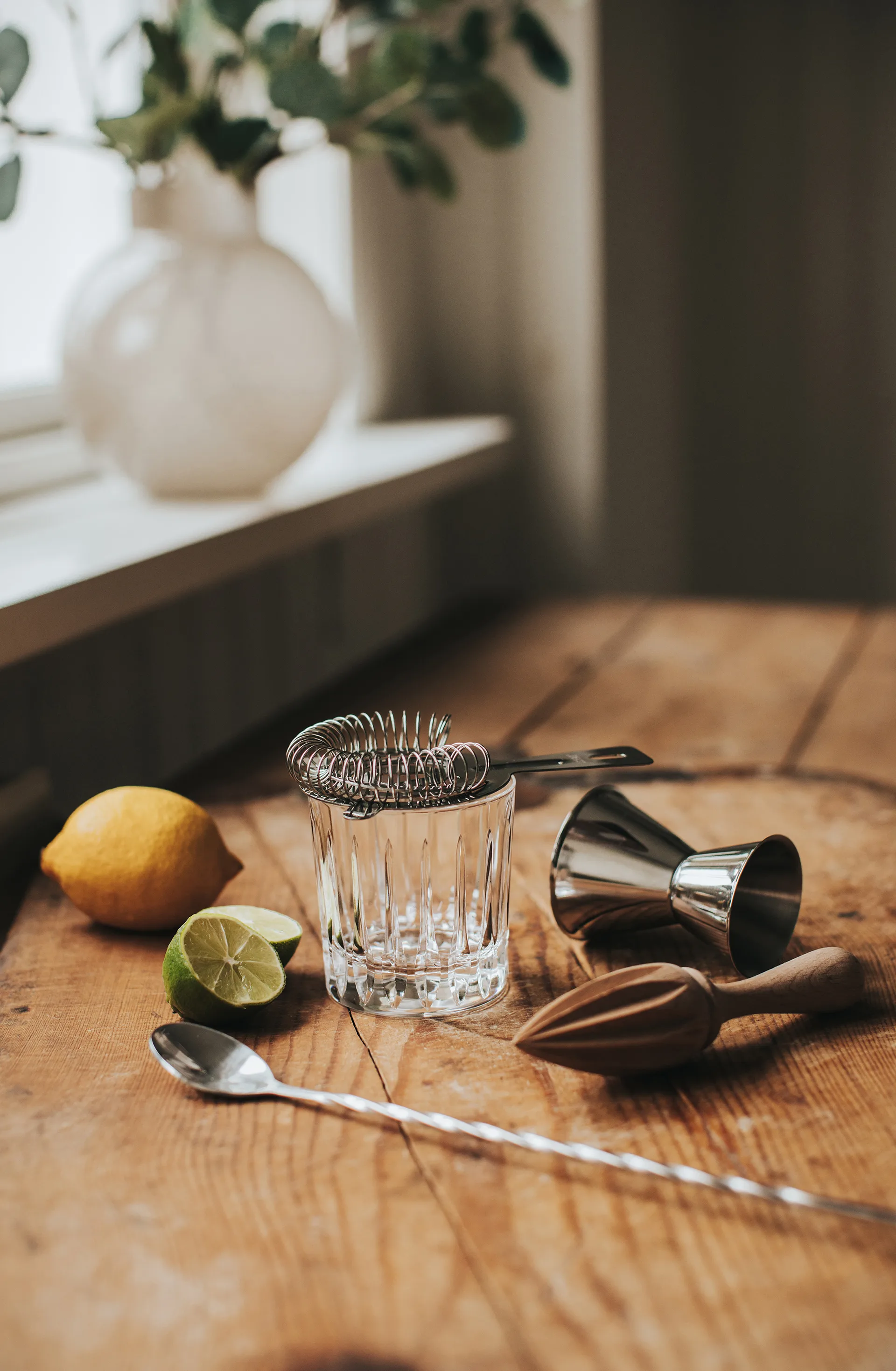 Bobbee bartenderutstyr, Rustfritt stål, tre, 4 deler Dorre