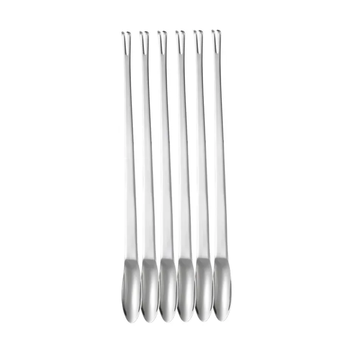 Classic skalldyrgaffel - Rustfritt stål, 6‑pakning, 24,5 cm - Dorre