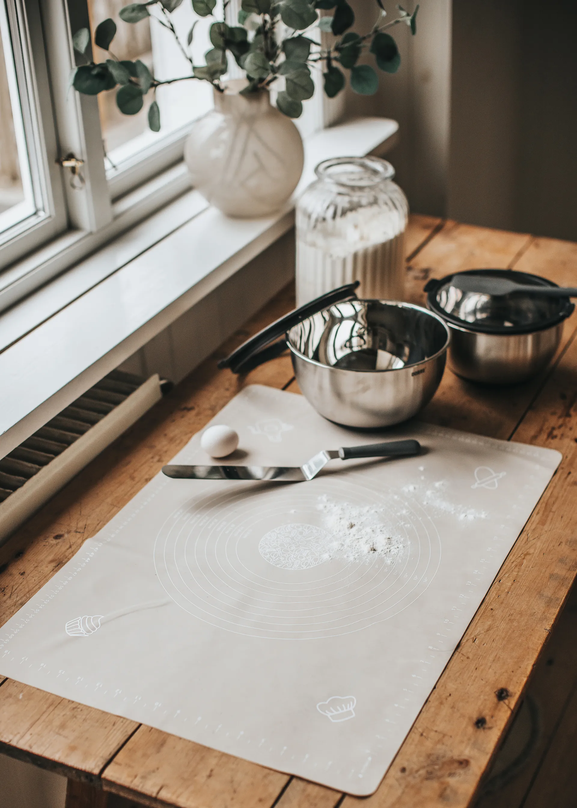 Cookie bakeunderlag, Grå, XL, silikon, 50×70 cm Dorre