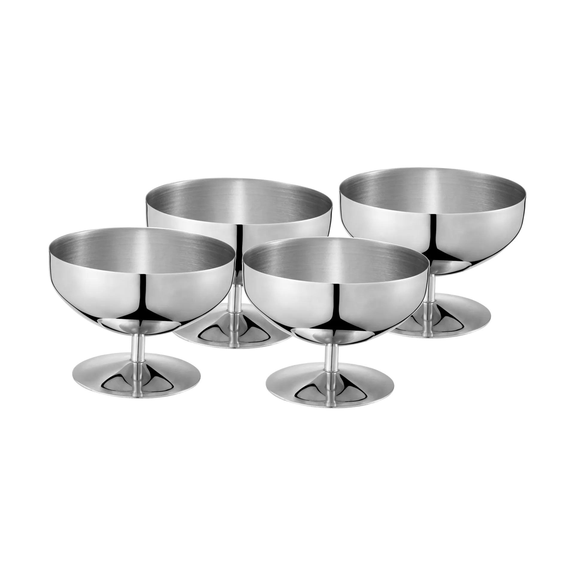 Dorre Daysi dessertskål/isbeger Rustfritt stål, 4‑pakning, 25 cl