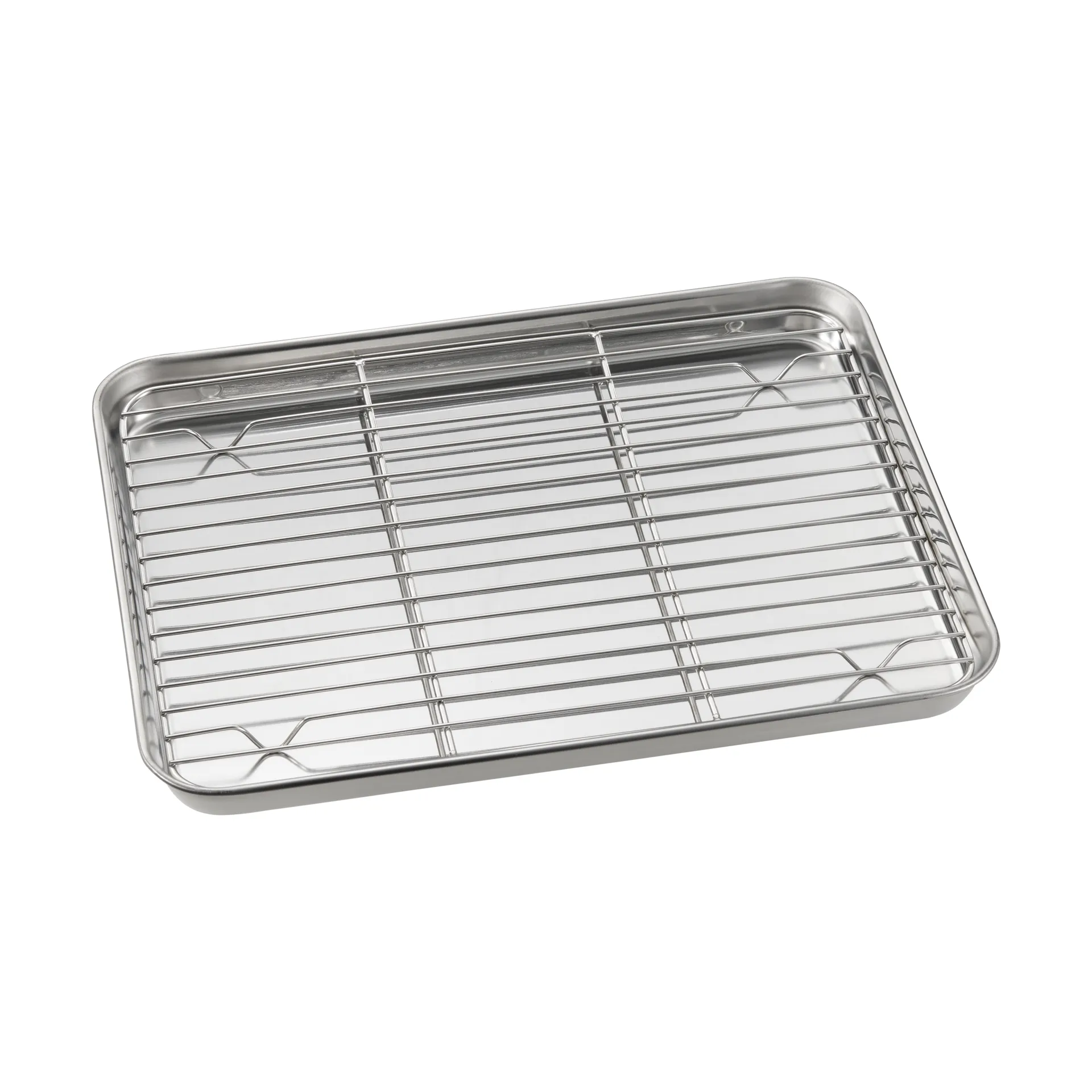 Gili gastroblekk, Rustfritt stål, med rist, 31,5×24,5 cm Dorre
