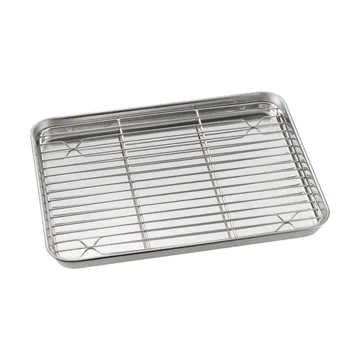 Gili gastroblekk - Rustfritt stål, med rist, 31,5×24,5 cm - Dorre