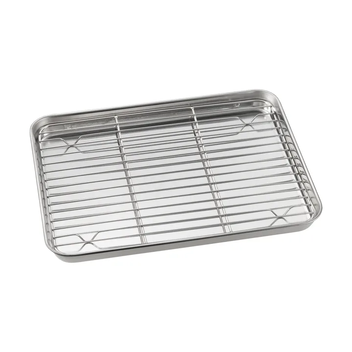 Gili gastroblekk - Rustfritt stål, med rist, 31,5×24,5 cm - Dorre