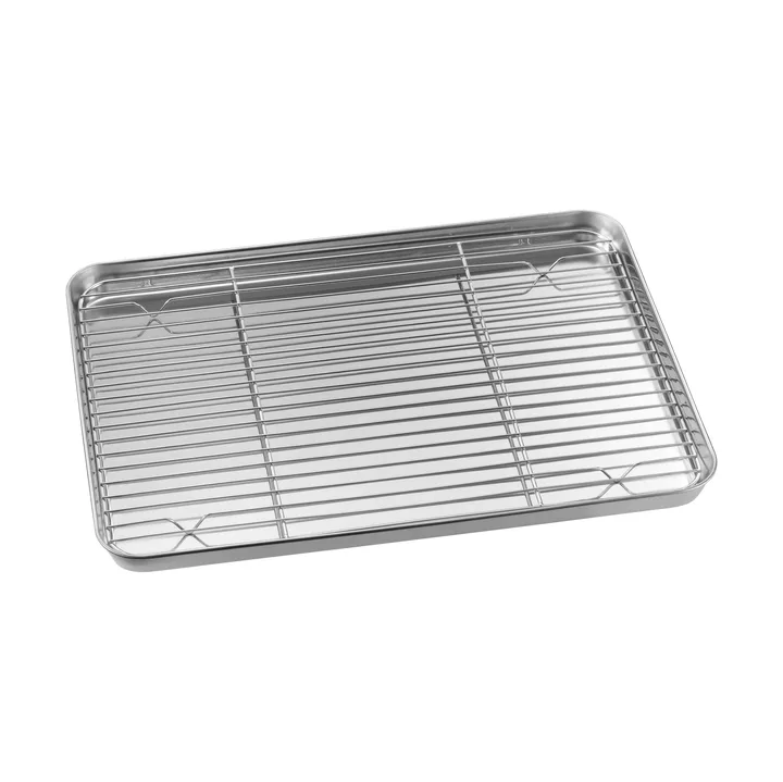 Gili gastroblekk - Rustfritt stål, med rist, 40,5 × 28 cm - Dorre
