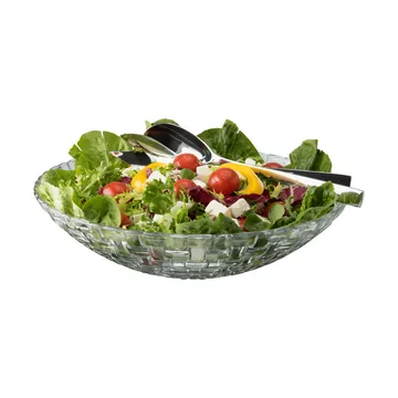 Glitter salatskålsett - Glass-rustfritt stål, 3 deler - Dorre
