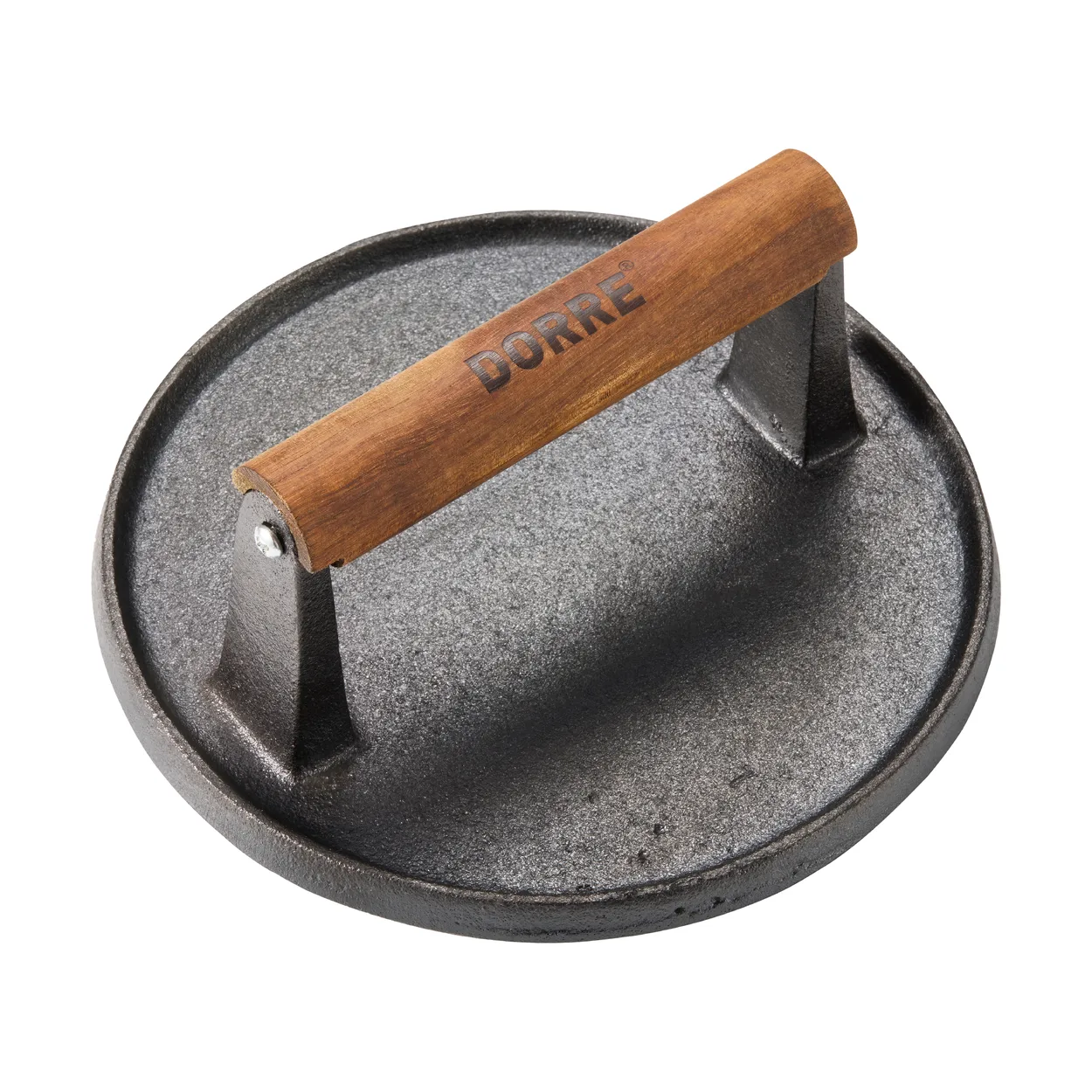 Dorre Hally hamburgerpresse Ø17,7 cm Støpejern-akasie