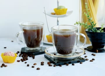 Kirk kaffekopp med doble vegger 24 cl 2-pakning - Glass - Dorre