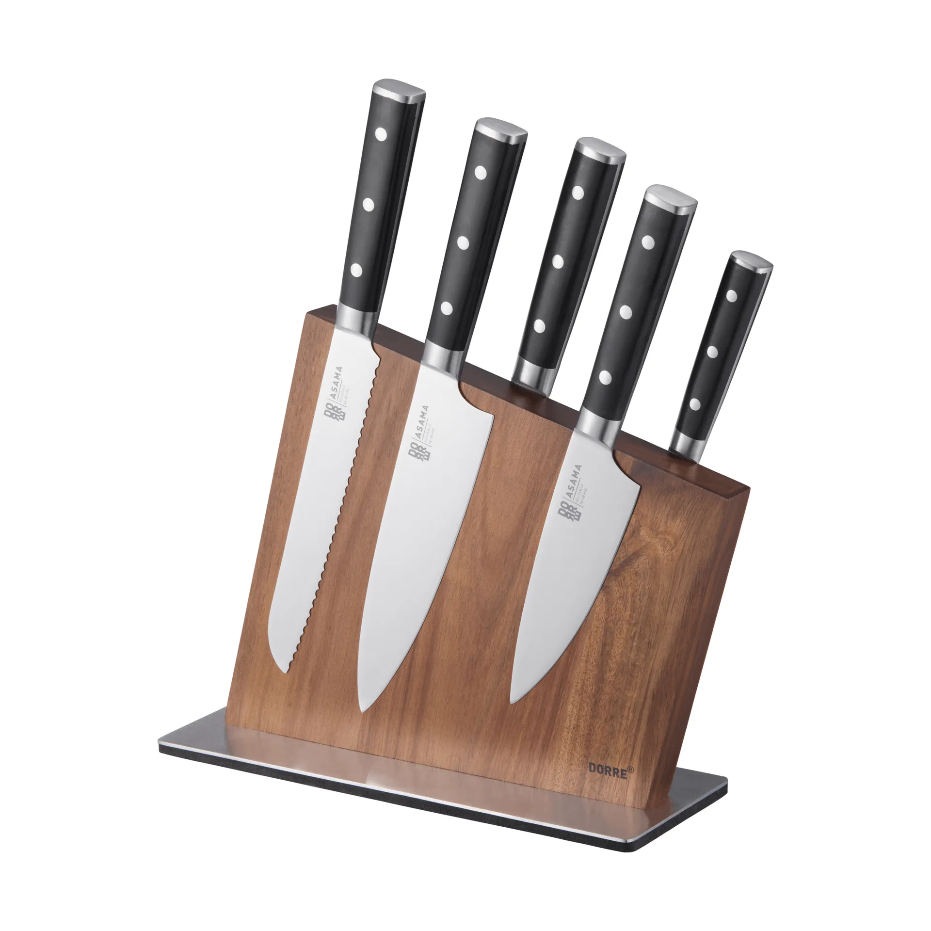 Kitty knivblokk, Akasie, skrå, 30x23x2,5 cm Dorre