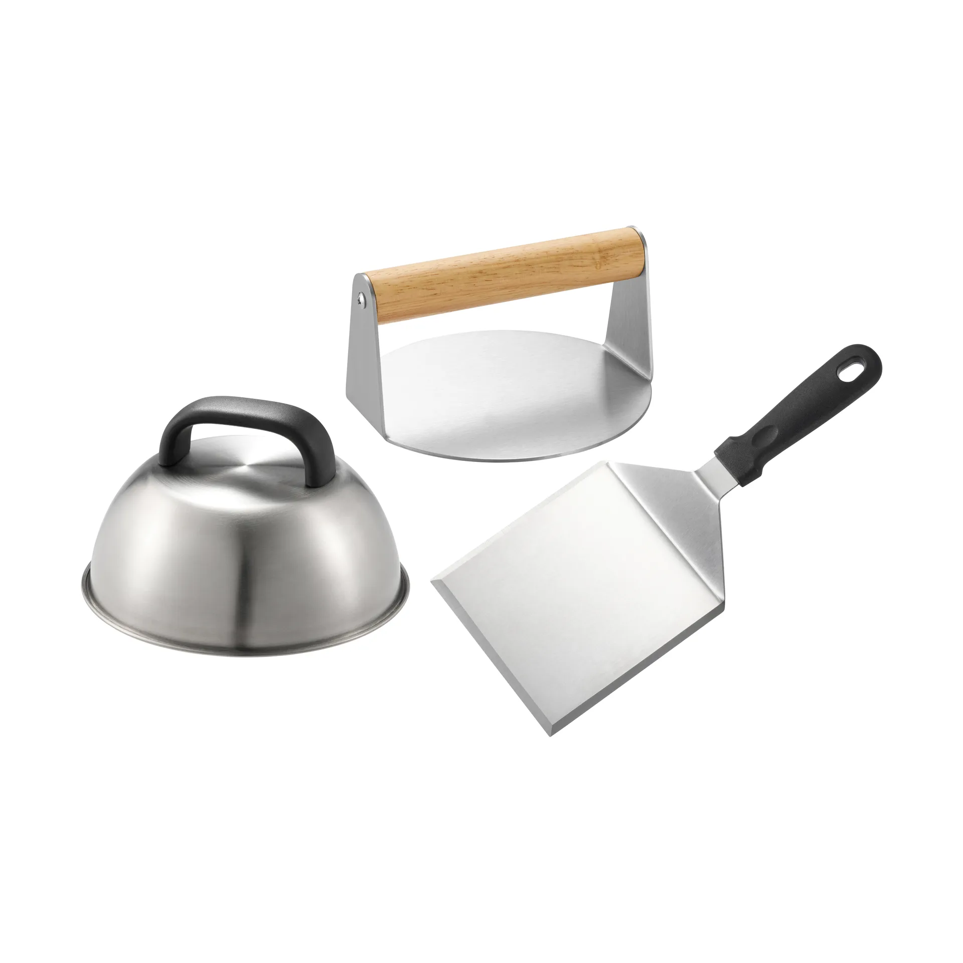Sarika smashburger-set, Rustfritt stål, 3 deler Dorre