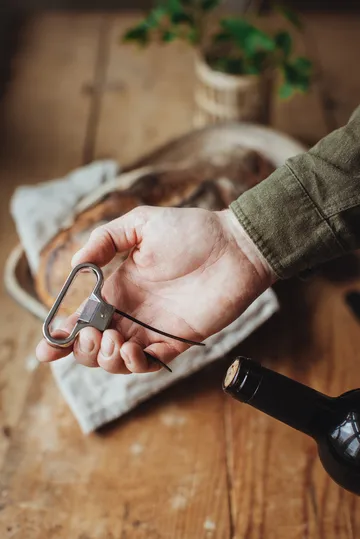 Vale Bladåpner korketrekker 11x6,4x1 cm - Svart-sølv - Dorre