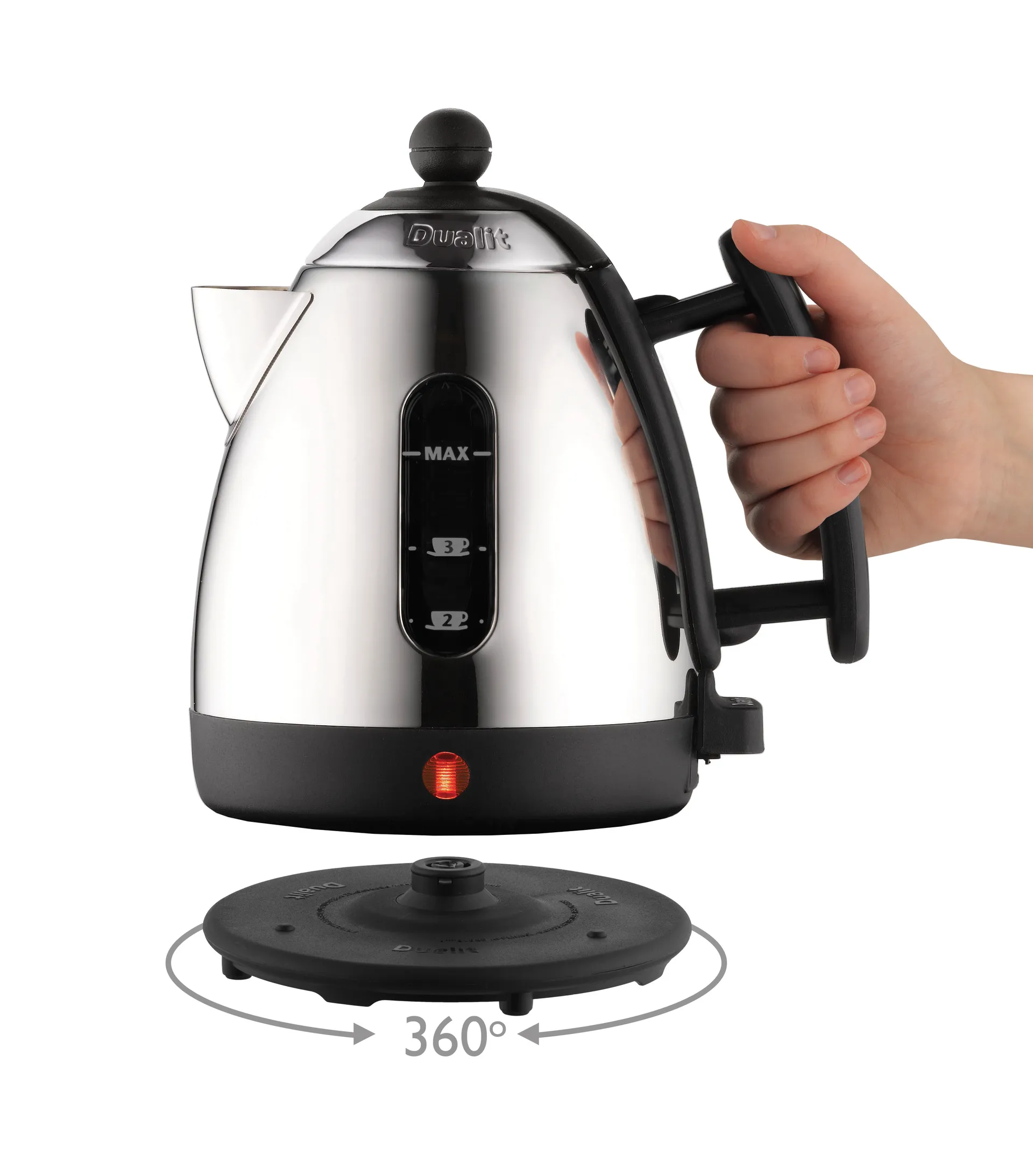 Dualit Lite vannkoker 1 L, Svart-rustfri Dualit