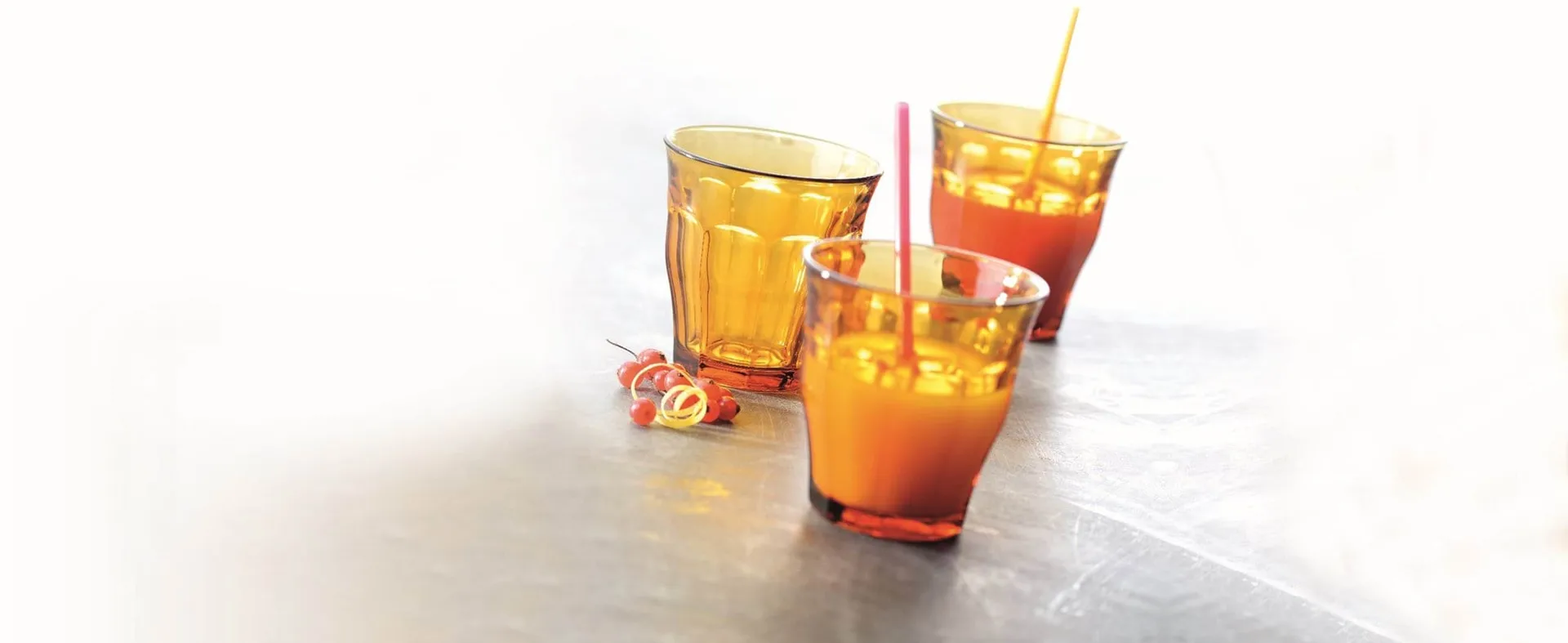 Picardie drikkeglass, Amber, 6-pakning, 25 cl Duralex