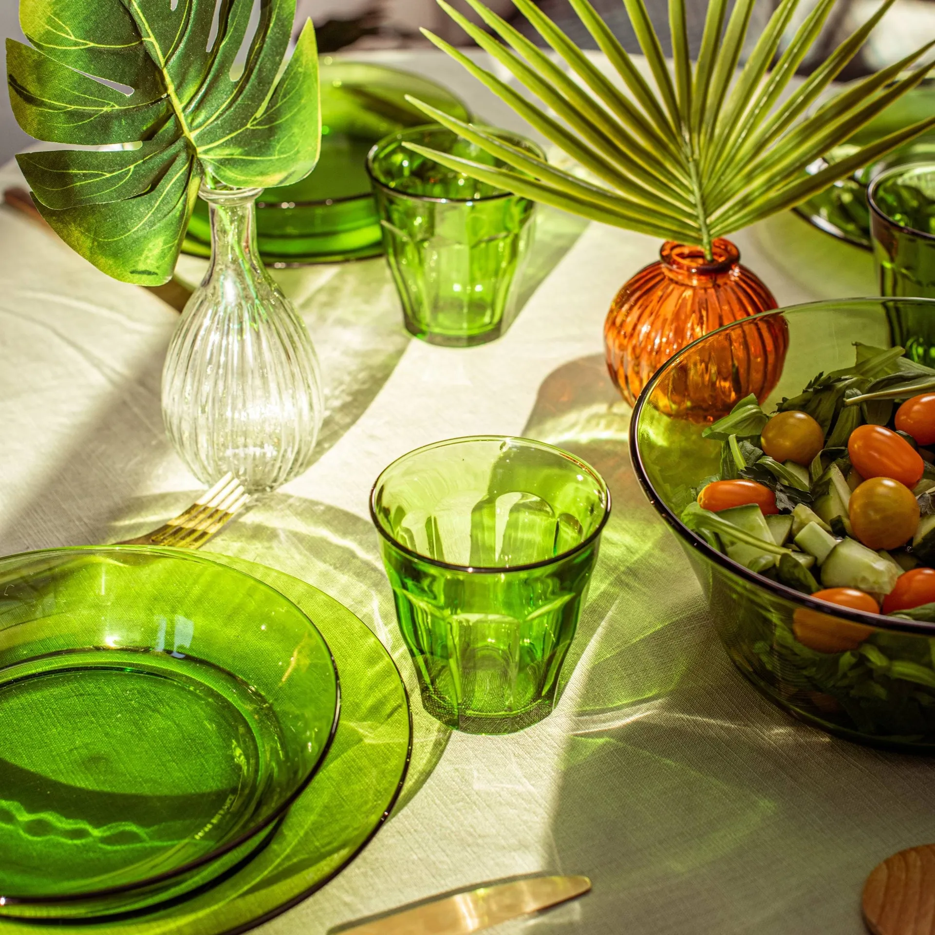 Picardie drikkeglass, Grønn, 6-pakning, 25 cl Duralex