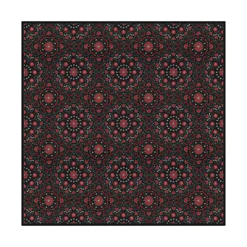 Bettys jule duk 145x145 cm - Rød-svart - Ekelund Linneväveri