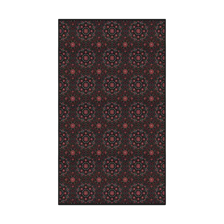 Bettys jule duk 145x250 cm - Rød-svart - Ekelund Linneväveri