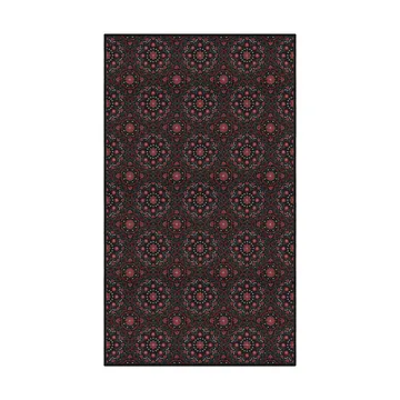 Bettys jule duk 145x300 cm - Rød-svart - Ekelund Linneväveri