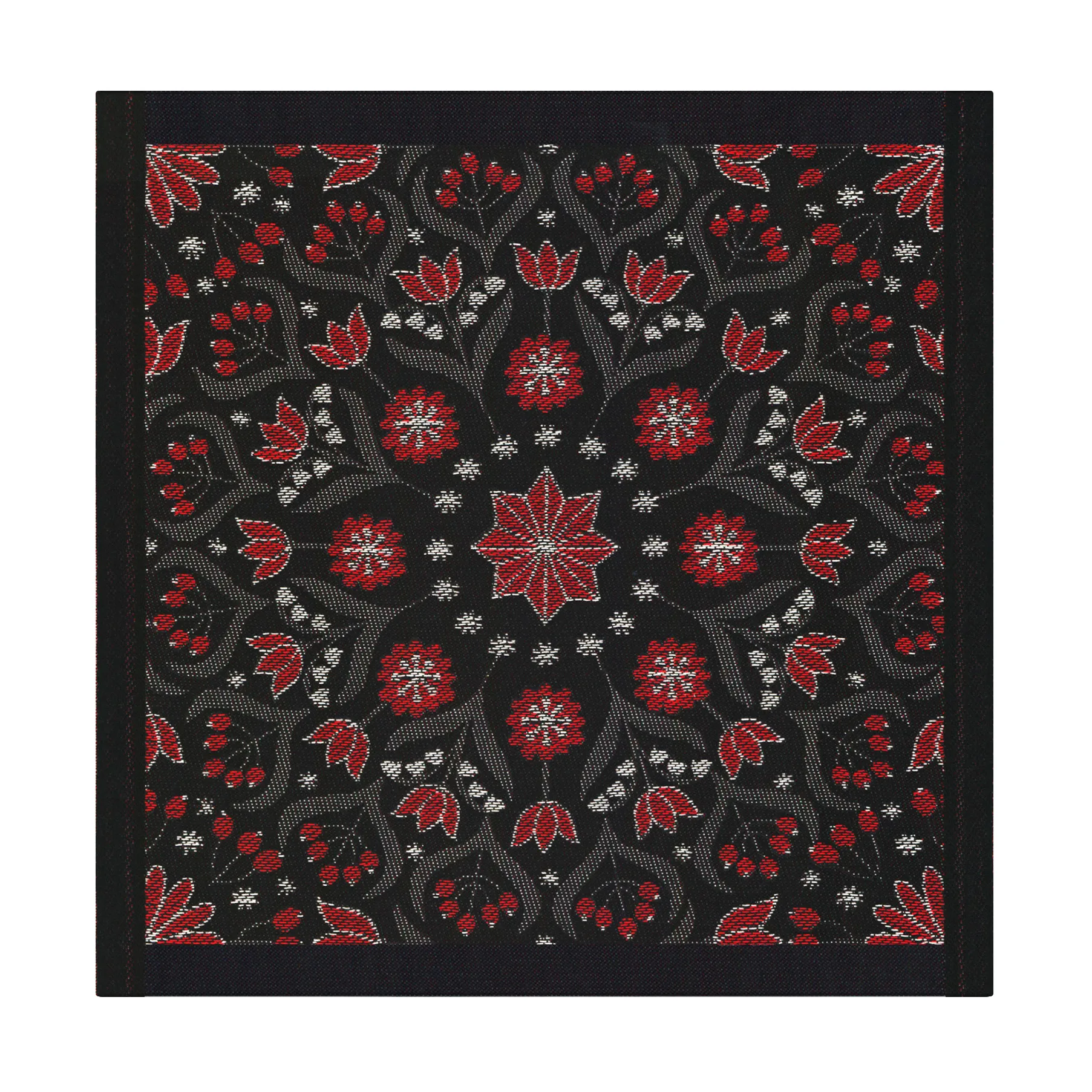 Bettys jule serviett 35x35 cm, Rød-svart Ekelund Linneväveri