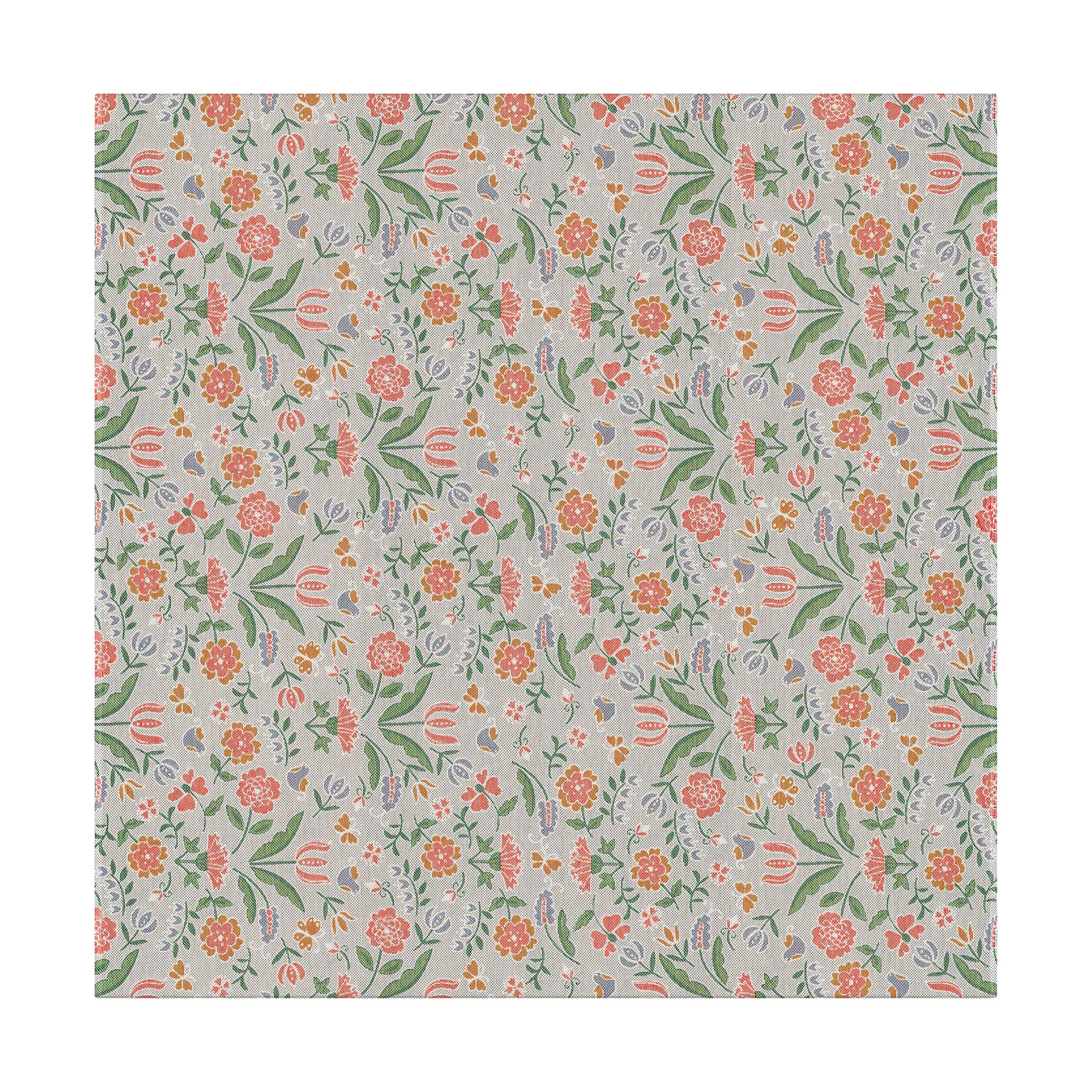 Blomglänta bordduk 145x145 cm, Multi Ekelund Linneväveri