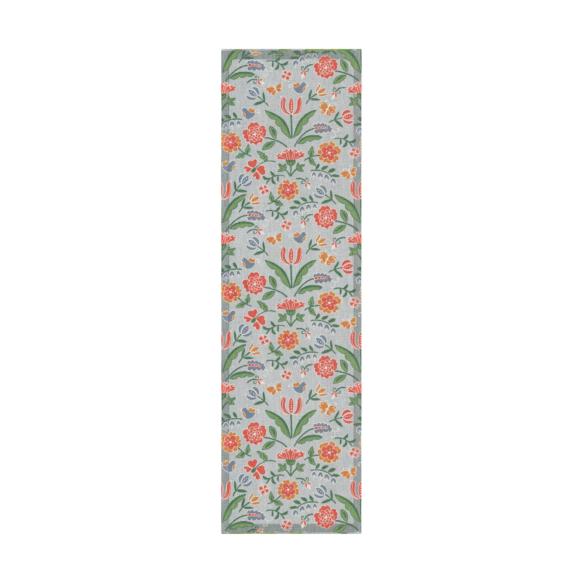 Blomglänta bordløper 35x120 cm, Multi Ekelund Linneväveri