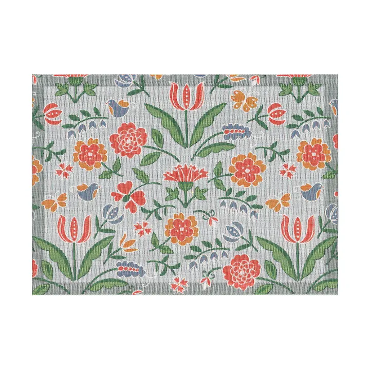 Blomglänta spisebrikke 35x48 cm - Multi - Ekelund Linneväveri