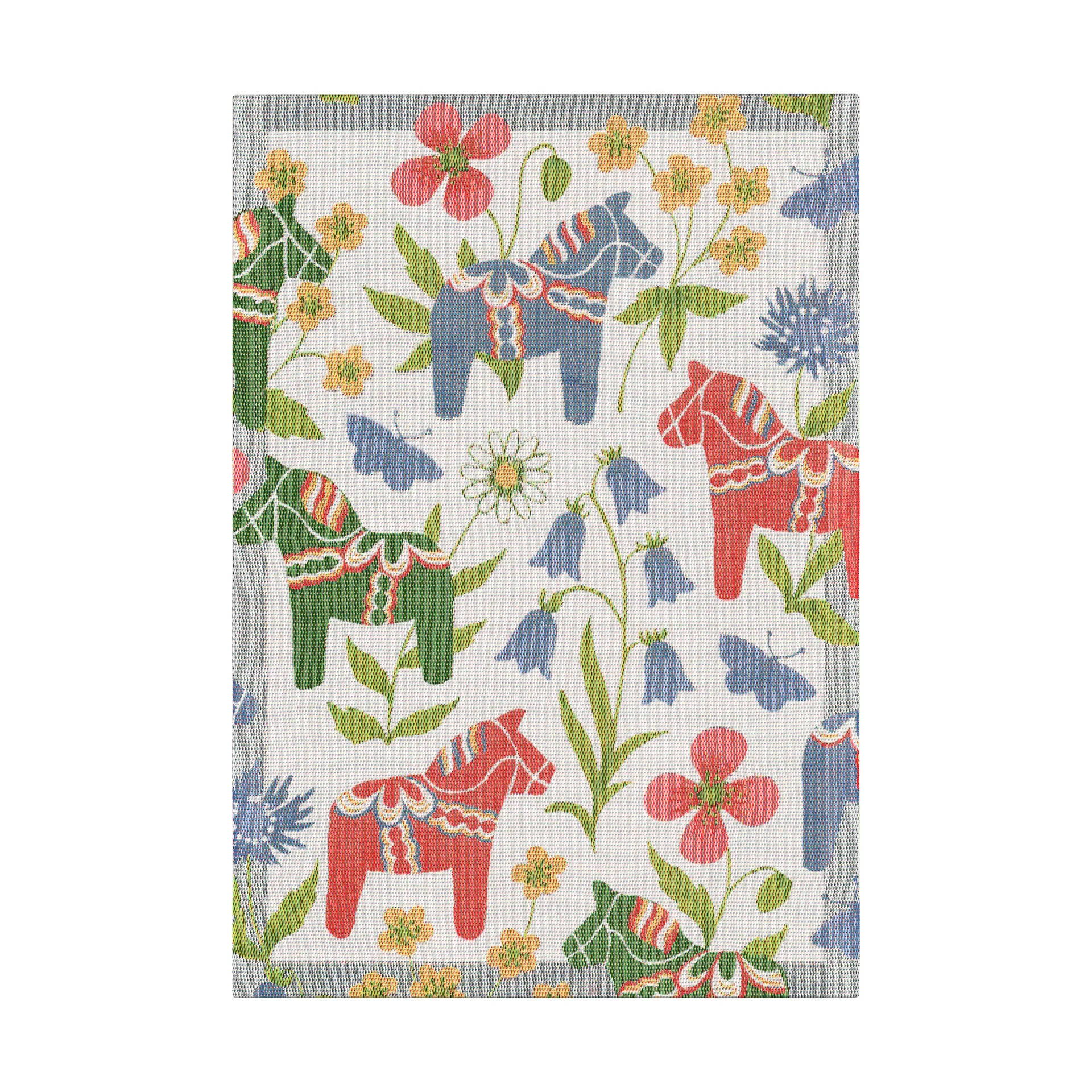 Blomsterhest kjøkkenhåndkle 35x50 cm, Multi Ekelund Linneväveri