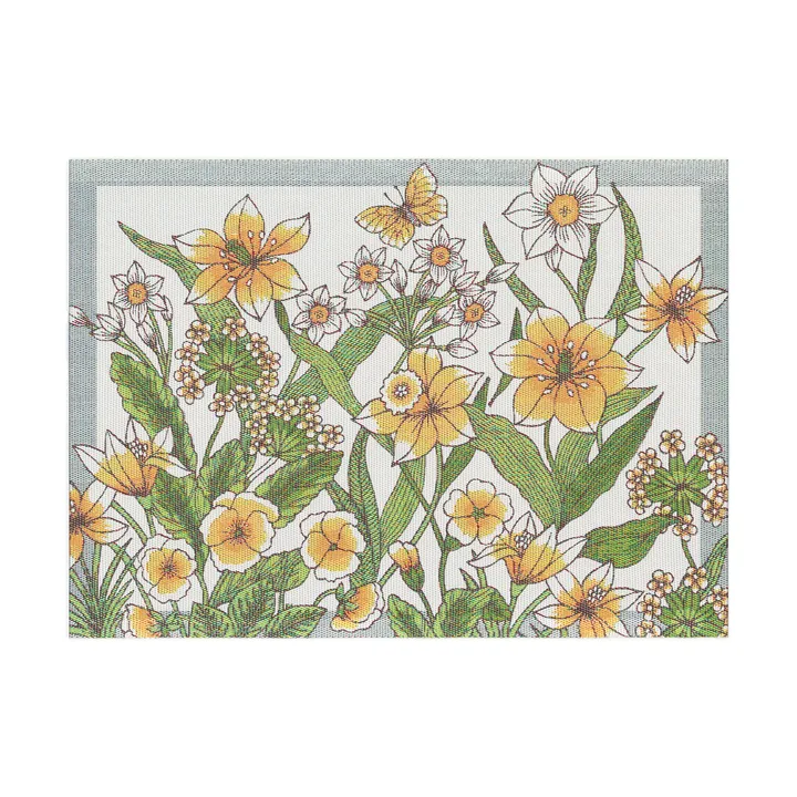 Daffodil spisebrikke 35x48 cm - Gul - Ekelund Linneväveri