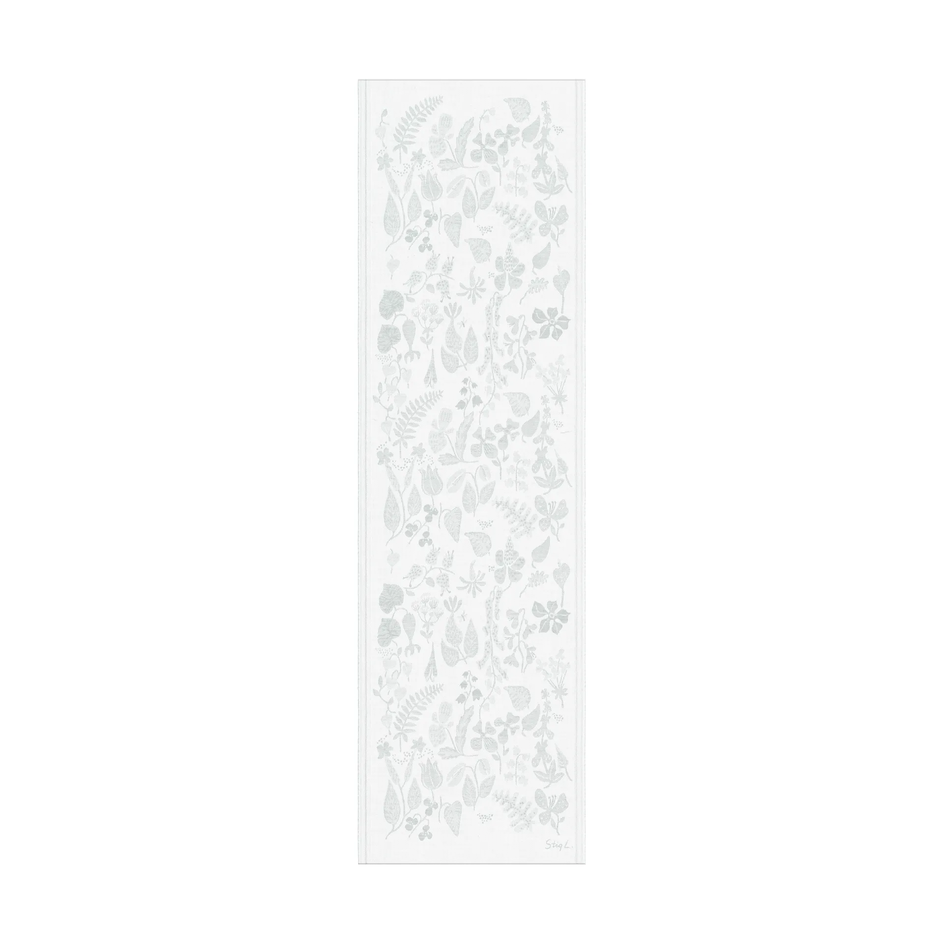 Herbarium bordsløper 35x120 cm, Grå Ekelund Linneväveri
