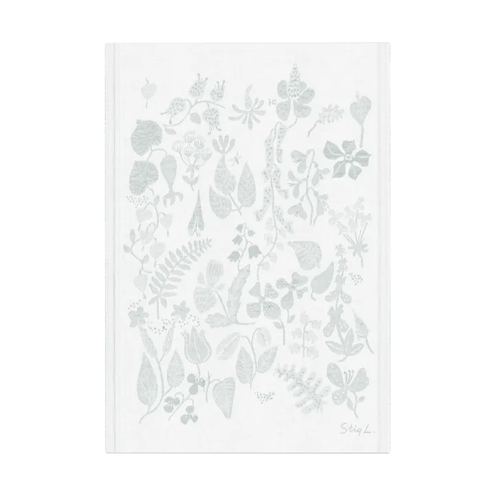 Herbarium kjøkkenhåndkle 35x50 cm - Grå - Ekelund Linneväveri