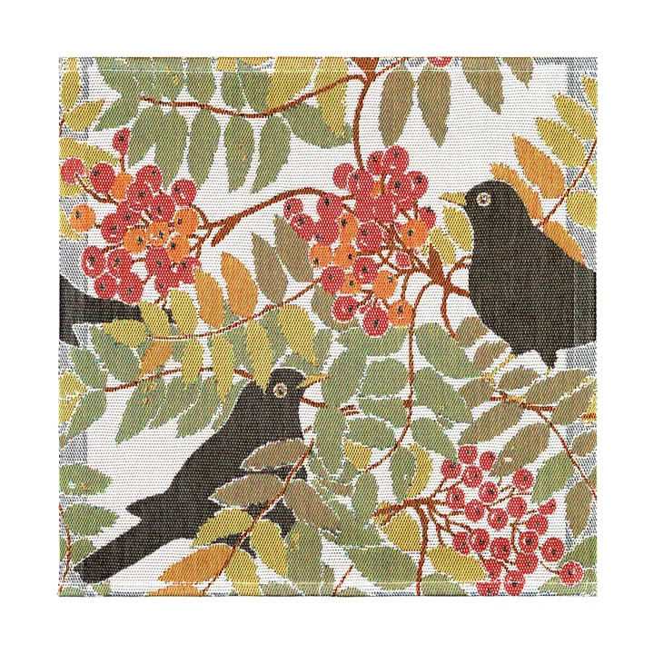 Koltrast tøyserviett 35x35 cm - Multi - Ekelund Linneväveri