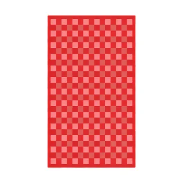 Schack duk rød - 150 x 210 cm - Ekelund Linneväveri